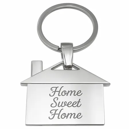 House-Shaped Metal Keychain - Custom Promo Now - UK