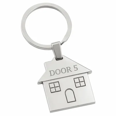 Happy Home Metal Keychain - Custom Promo Now - UK