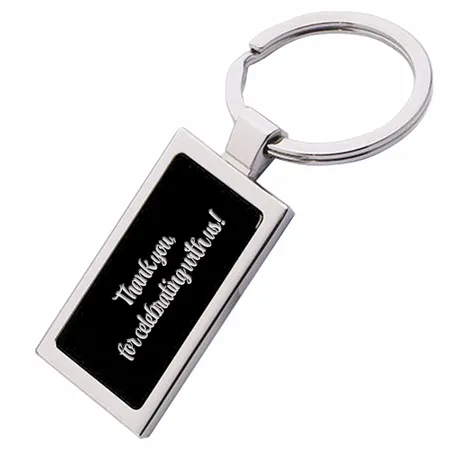 Colored Rectangle Metal Keychain - Custom Promo Now - UK