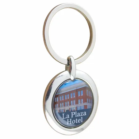 Spinning Circle Metal Keychain - Custom Promo Now - UK