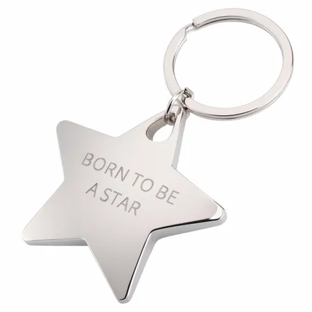 Dazzling Star Metal Keychain - Custom Promo Now - UK