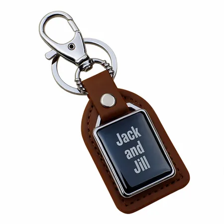 Premium Leather & Metal Keychain - Custom Promo Now - UK