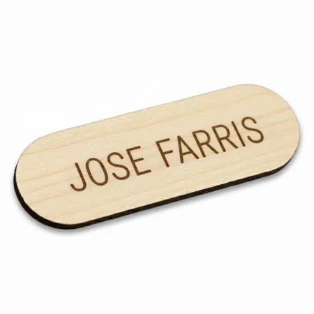 Wooden Name Badges - Custom Promo Now - UK