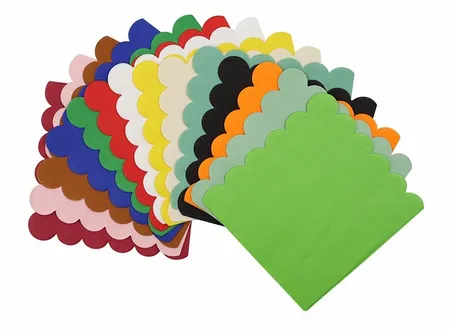 Scallop Foil Stamped Napkins - Custom Promo Now - UK