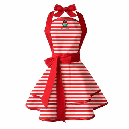 Classic Stripe Double Layer Cotton Aprons - Custom Promo Now - UK