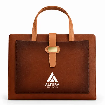 Leather Document Holders with Handle - Custom Promo Now - UK