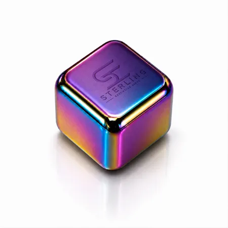 Rainbow Stainless Steel Ice Cubes - Custom Promo Now - UK