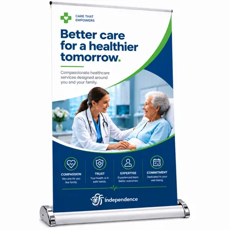 Desktop Roll Up Banner - Custom Promo Now - UK