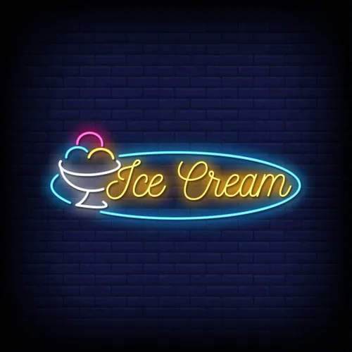 Ice Cream Shop Neon Sign - Custom Promo Now - UK