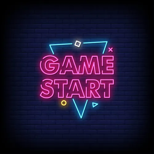 Game Start Neon Sign - Custom Promo Now - UK