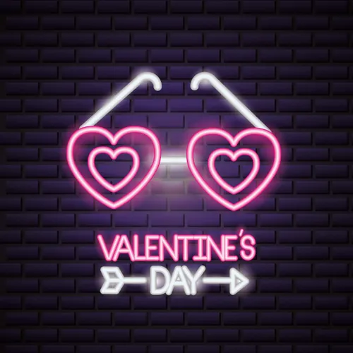 Valentines Day With Heart Sunglasses - Custom Promo Now - UK