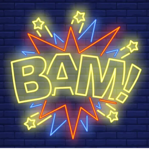 Bam Neon Sign - Custom Promo Now - UK