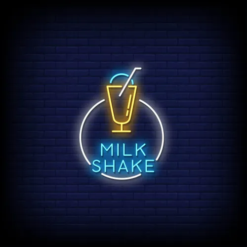 Milk Shake Neon Sign - Custom Promo Now - UK