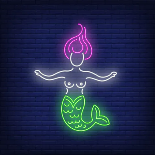 Mermaid Neon Sign - Custom Promo Now - UK