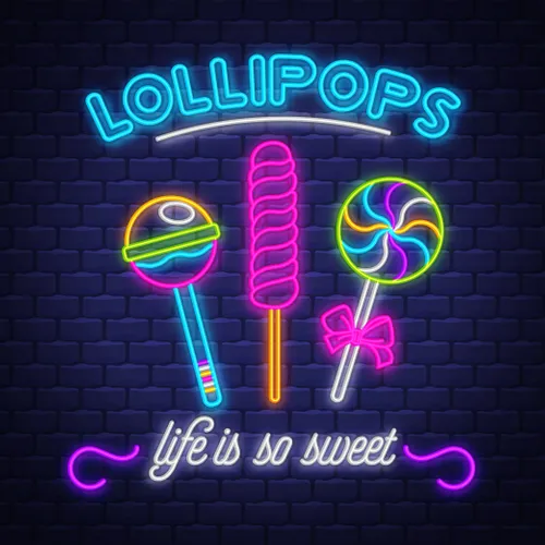 Lollipops Neon Sign - Custom Promo Now - UK