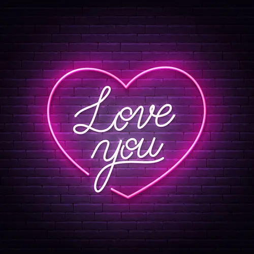 Pink Love You Neon Sign - Custom Promo Now - UK