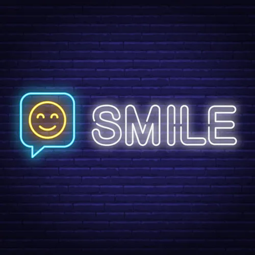 Smile Neon Sign - Custom Promo Now - UK