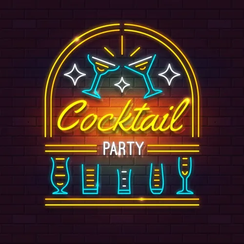 Cocktail Party Neon Sign - Custom Promo Now - UK