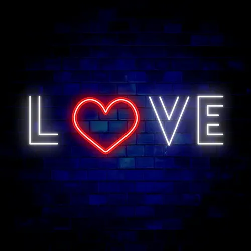 Love Heart Neon Sign - Custom Promo Now - UK