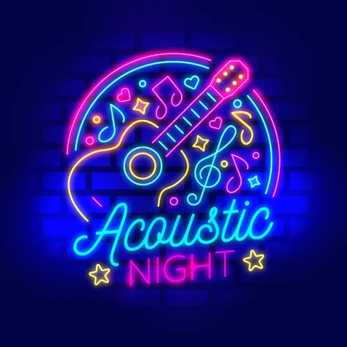 Acoustic Night Party Neon Sign - Custom Promo Now - UK