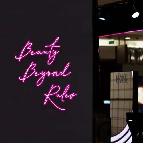 Beauty Beyond Rules Neon Sign - Custom Promo Now - UK