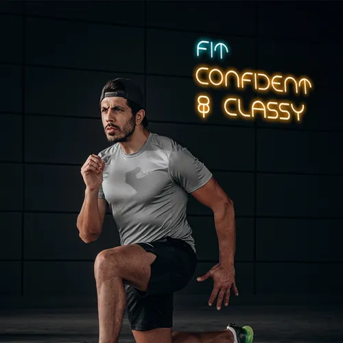 Fit Confident Classy Neon Sign - Custom Promo Now - UK