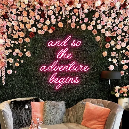 And So The Adventure Begins Neon Sign - Custom Promo Now - UK