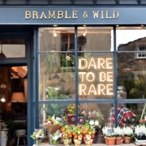 Dare To Be Rare Bright Neon Sign - Custom Promo Now - UK