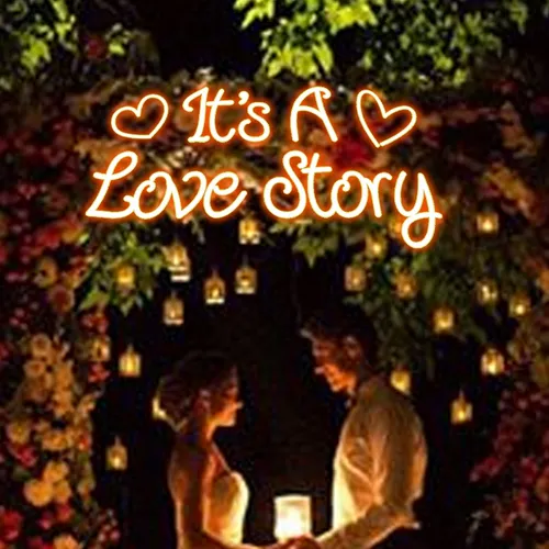 It's A Love Story Neon Sign - Custom Promo Now - UK