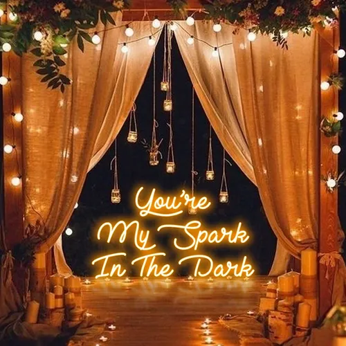 You Are My Spark in The Dark Neon Sign - Custom Promo Now - UK