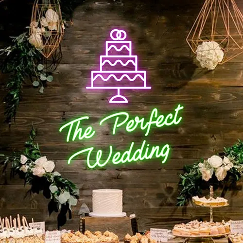 The Perfect Wedding Neon Sign - Custom Promo Now - UK