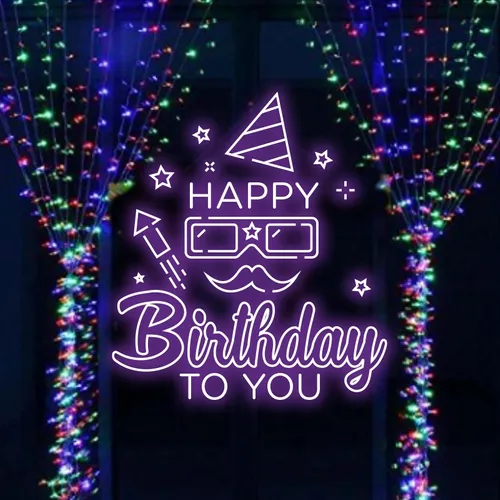 Happy Birthday Goggles  Neon Sign - Custom Promo Now - UK