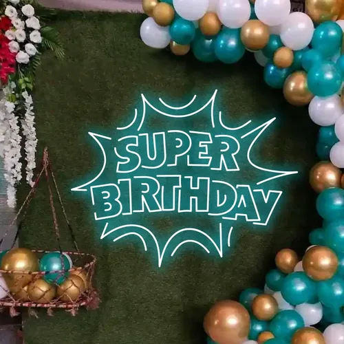 Super Birthday Neon Sign - Custom Promo Now - UK