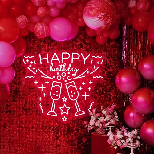 Birthday Cocktail Party Neon Sign - Custom Promo Now - UK
