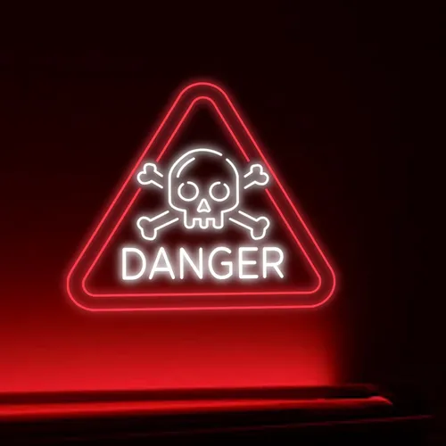 Danger Neon Sign - Custom Promo Now - UK