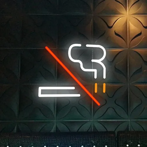 No Smoking Simple Neon Sign - Custom Promo Now - UK