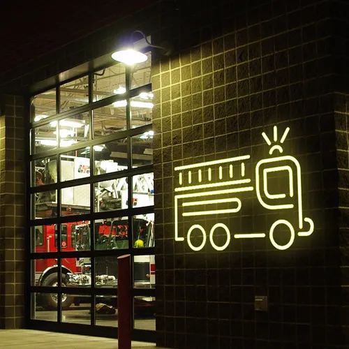 Fire Service Car Neon Sign - Custom Promo Now - UK
