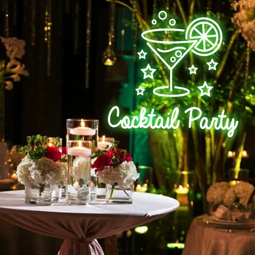 Cocktail Party Neon Sign - Custom Promo Now - UK