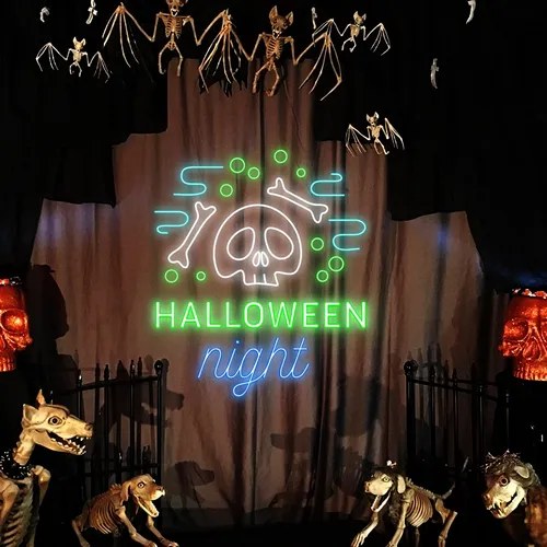 Halloween Night Neon Signs - Custom Promo Now - UK