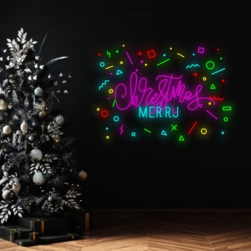 Christmas Merry Neon Sign - Custom Promo Now - UK