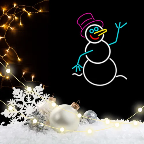 Frosty The Snowman Neon Sign - Custom Promo Now - UK