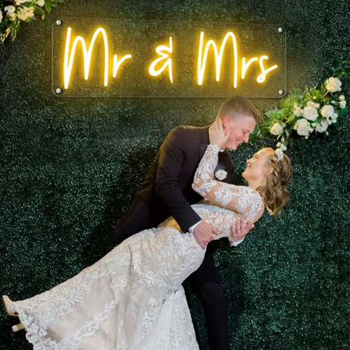 Mr & Mrs Neon Sign - Custom Promo Now - UK