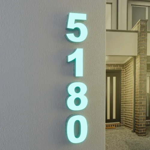 Face Lit House Number - Custom Promo Now - UK