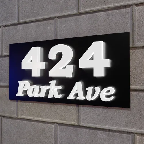 Push-Thru Lightbox House Number - Custom Promo Now - UK