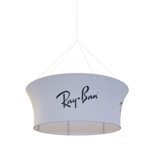 Custom Tapered Circle Personalized Trade Show Hanging Signs - Custom Promo Now - UK