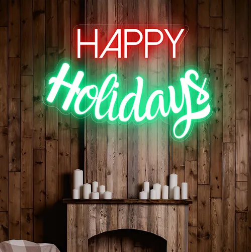 Happy Holidays Neon Sign - Custom Promo Now - UK