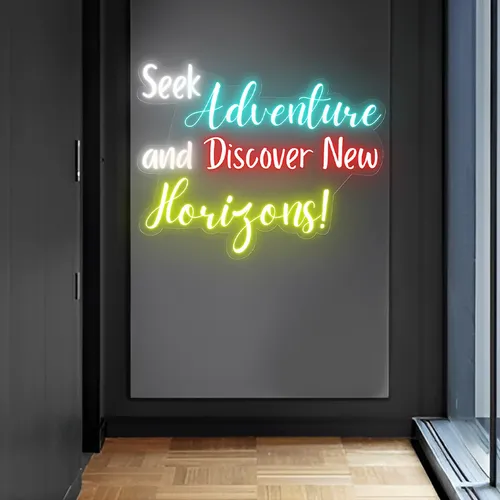 Seek Adventure Neon Sign - Custom Promo Now - UK