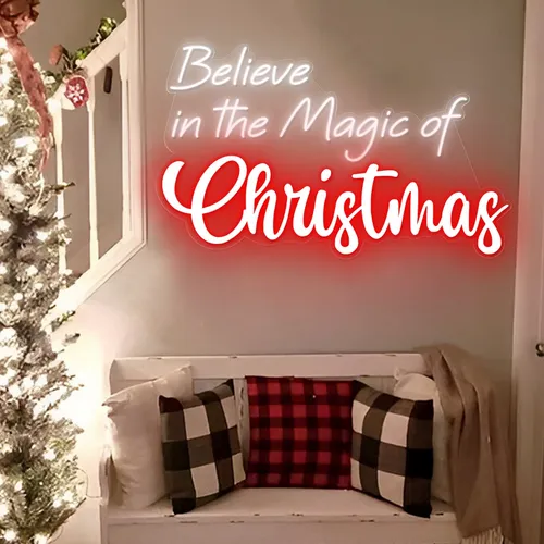 Believe in the Magic of Christmas Neon Sign - Custom Promo Now - UK