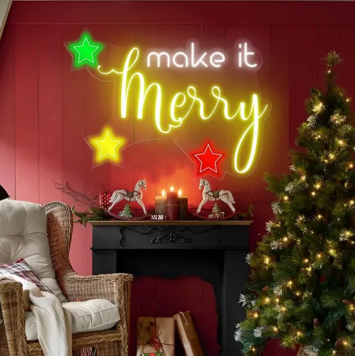 Make it Merry Neon Sign - Custom Promo Now - UK