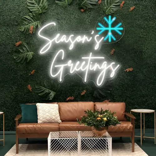 Season’s Greetings Neon Sign - Custom Promo Now - UK